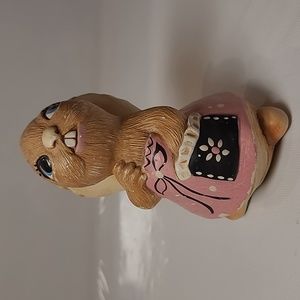 Vintage pendelfin rabbits figurine hand-pained "Lucy pocket" England